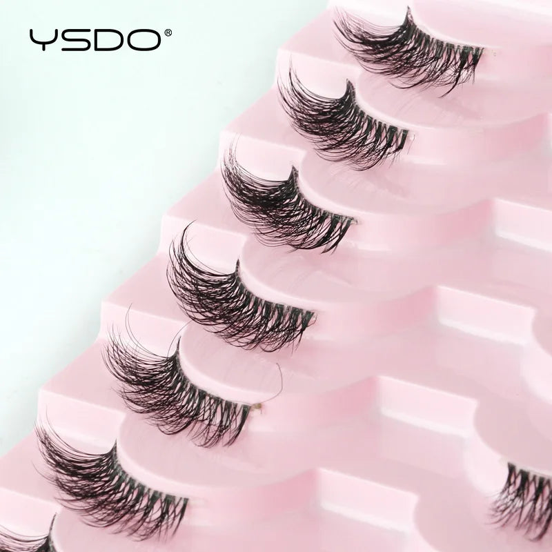 New Fox Half Eyelashes 3/10 Pairs 3D Mink Lashes Natural Eyelash Extension Cat Eye Eyelashes Makeup Tools faux Cils maquiagem - Blinksy